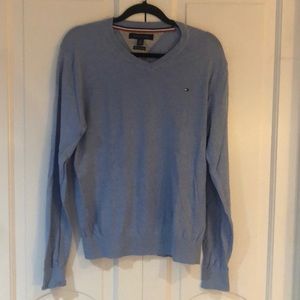 Light Blue Tommy Hilfiger V Neck Sweater